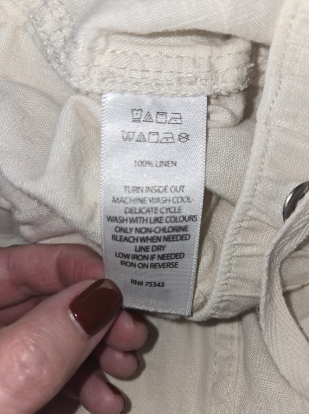 Nicole Miller Linen Cargo Joggers-M #058 - Picture 7 of 7
